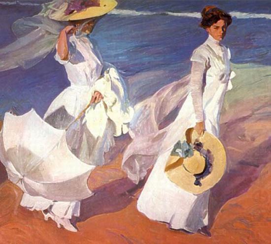 Walk on the Beach,, Joaquin Sorolla